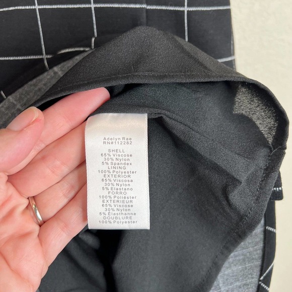 Adelyn Rae‎ Womens Check Black & White Ruffle Bottom Dress Size Small Sleeveless - Picture 7 of 12